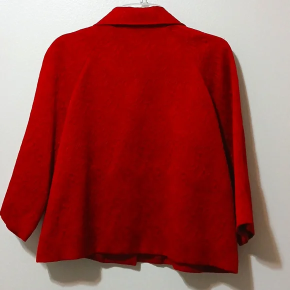 Red Women's Swing Jacket Size Large - Picture 2 of 6